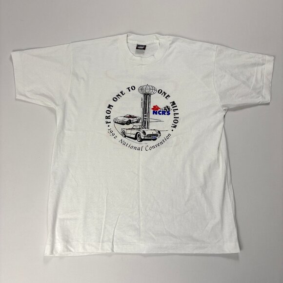 Screen Stars Other - Vintage NCRS Corvette 1992 National Convention T Shirt White XL USA Auto